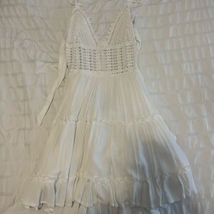 White Crochet Lace Dress